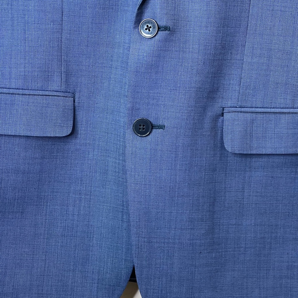 CALVIN KLEIN Wool Blue Sport Coat with Notched Lapels Size 40R NWOT - Picture 7 of 8